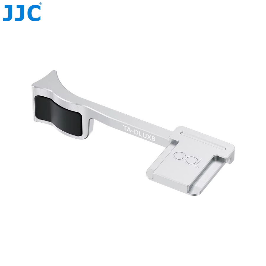 JJC Daumengriff aus Metall für Leica D-LUX8 in Silber, Blitzschuh-Daumenauflage zur Unterstützung - Bild 2