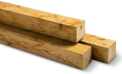 Rustikale Kastanienpfähle quadratisch 10 x 10 x 250 cm - Bild 1