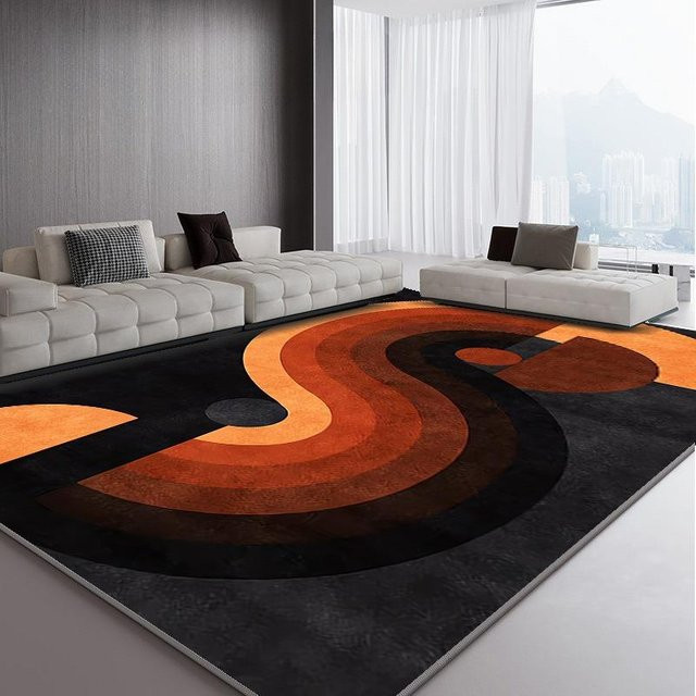 Lodestar Vintage Retro Teppich mit buntem Groovy Design, waschbar, B/B: 60 x 90 cm - Bild 1