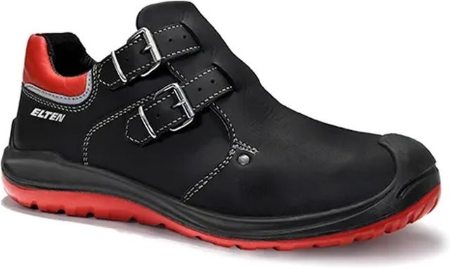 Elten Sicherheitshalbschuh Anderson Craft Low S3 aus Rindleder in Schwarz-Rot, Größe 47 - Bild 1