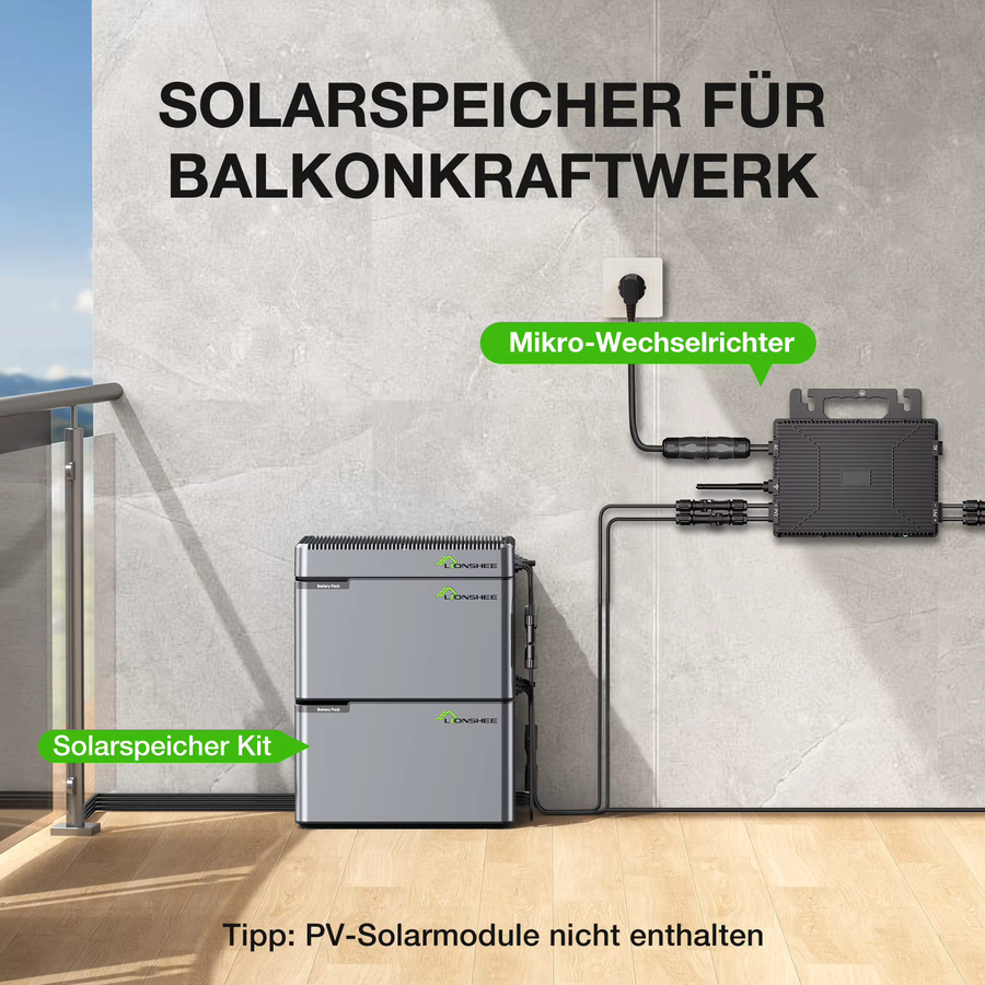 AUFU Solar-Speichersystem in Grau mit 3072Wh Kapazität, 3x 1024Wh LiFePO4-Batterien und 1600W Smart Solar Hub mit 2 MPPTs und App-Steuerung - Bild 2