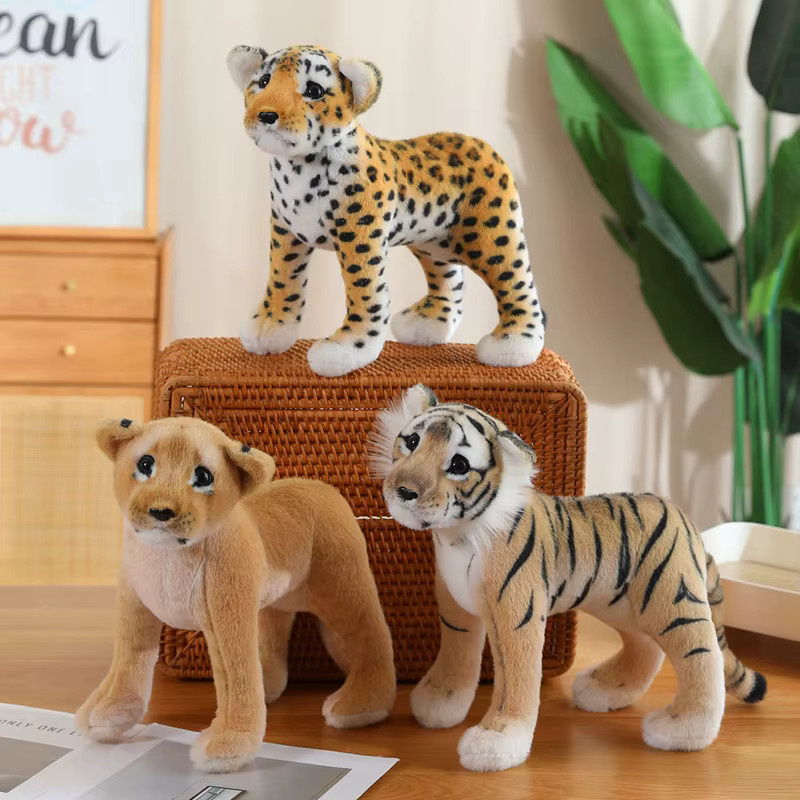 MIAOOWA Plüsch Spielzeug, Tiger Leopard Löwe, Plüsch / Textil, Bunt / Mehrfarbig, 1-teiliges Set - Bild 1