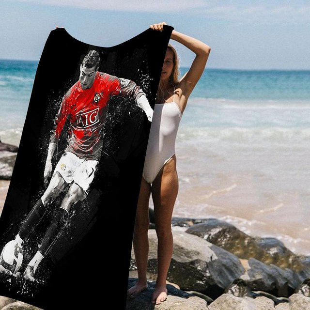 Ka Chen Muxi CR7 Cristiano Ronaldo Mikrofaser Strandtuch, schnelltrocknend und saugfähig, Breite: 90 cm, Höhe: 180 cm - Bild 1