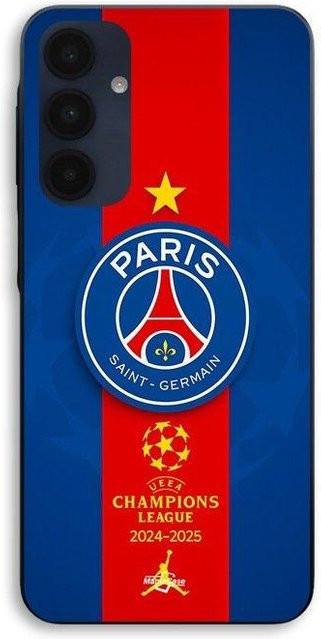 Maniacase Schutzhülle für Samsung Galaxy A16 mit PSG Logo Jordan Champions League Design in Schwarz - Bild 1