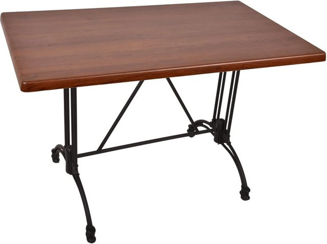 DELUKE Bistrotisch JOANA rechteckiger Esstisch für Innen und Außen in Dunkelbraun, B/T/H: 110 x 70 x 66 cm - Bild 1