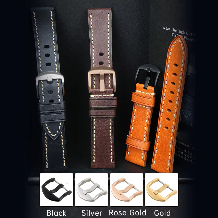 MAIKES Uhrenarmband Leder, Unisex - Bild 3