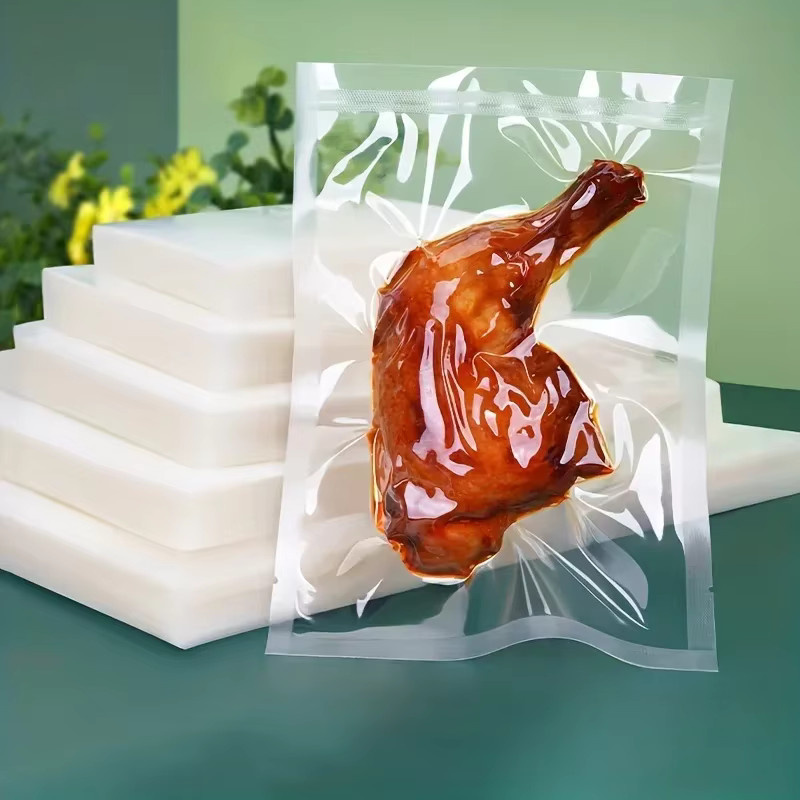 50 Stück Vakuumbeutel mit Netzmuster aus transparentem Kunststoff zum Frischhalten und Verpacken von Lebensmitteln - Bild 3
