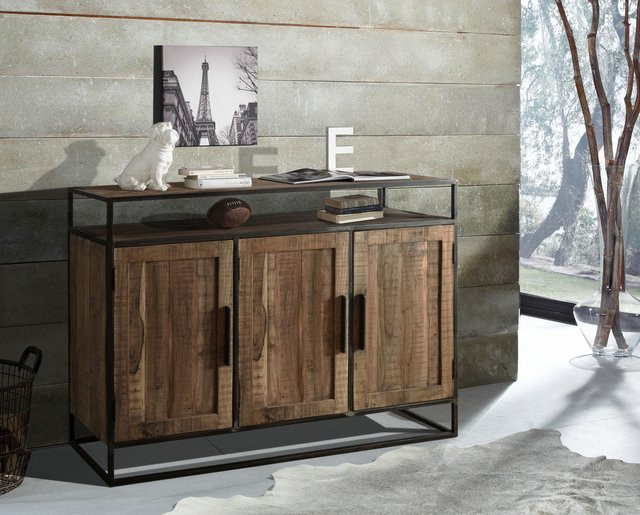 Highboard Wake Up von WOLFMÖBEL aus Akazie in Braun, B/T/H: 150 x 40 x 91 cm - Bild 1