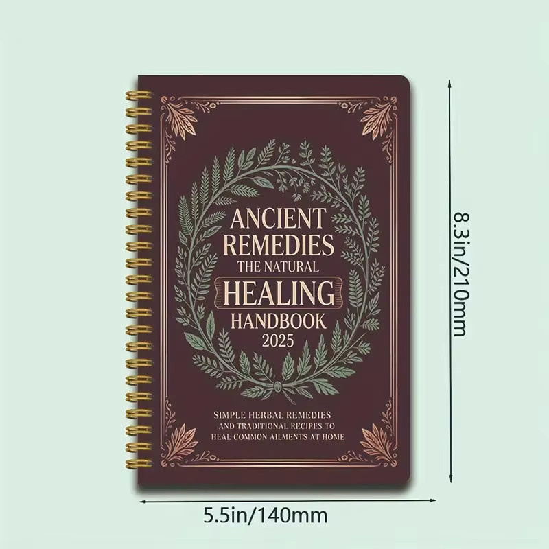 Natural Remedies Handbuch mit antiken Heilmethoden für die Familiengesundheit, braunes wasserdichtes Notizbuch mit PP-Einband und linierten Seiten - Bild 5