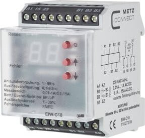 Metz Connect Strommessrelais 110 272 05 mit 2 Wechsler, 0,01A-15A, 2W, 230VAC, Farbe: Weiß - Bild 1