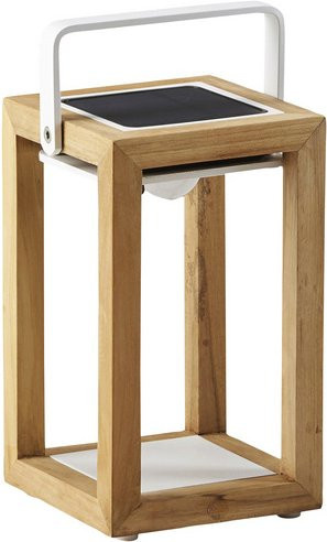 BEST Solarleuchte aus Teakholz in Weiß, Höhe: 28 cm - Bild 1
