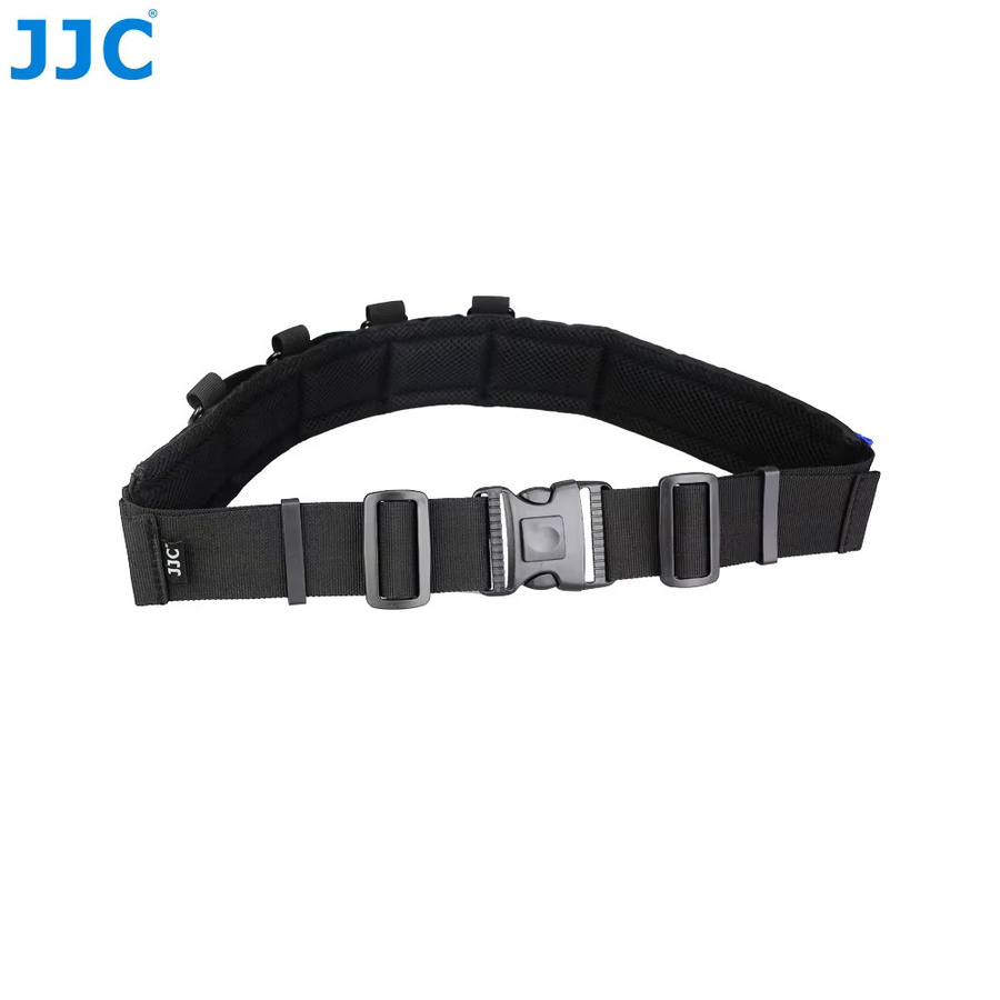 JJC Multifunktions-Gürtel für Outdoor-Fotografie in Schwarz mit verstellbaren D-Ringen zur Befestigung von Stativ- und Kamerataschen - Bild 2