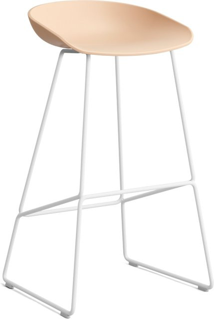 HAY About A Stool AAS 38 Hocker in Orange mit Stahlgestell und Polypropylen-Sitzschale - Bild 1