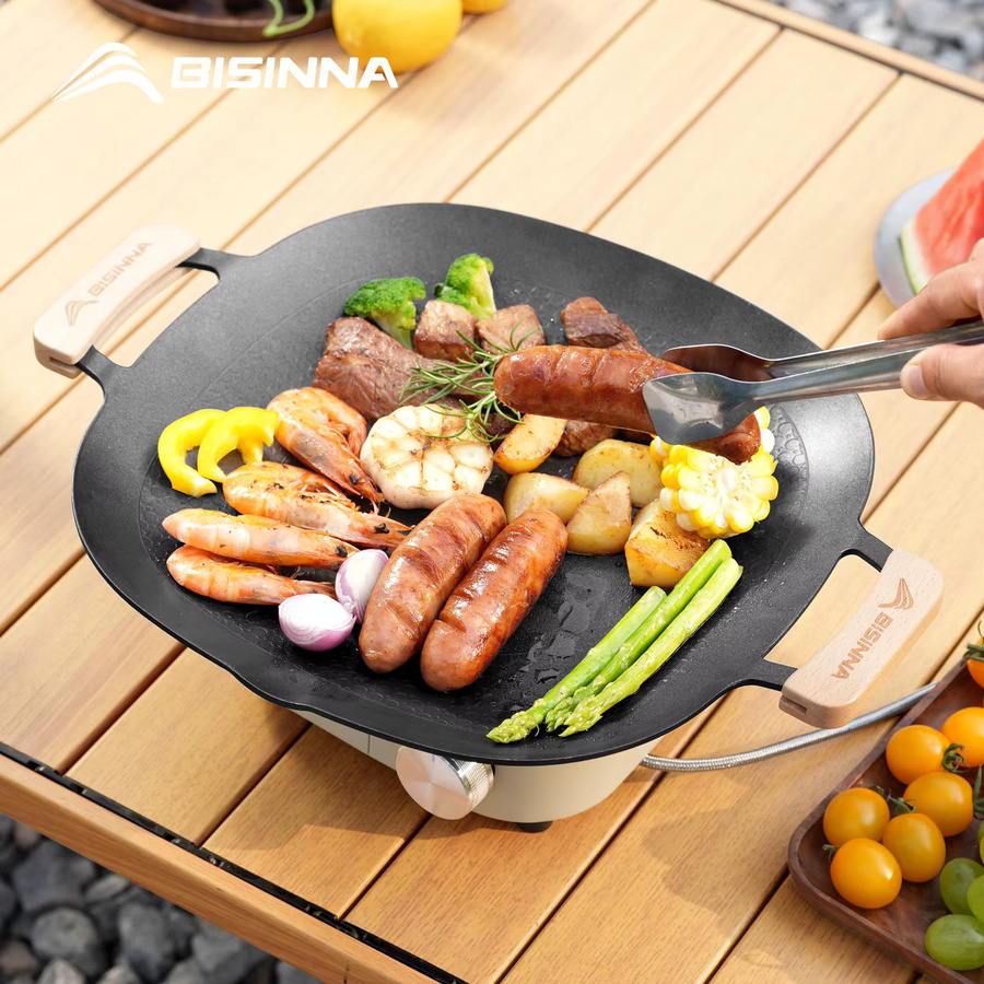 BISINNA Grillpfanne aus Aluminiumlegierung mit Antihaftbeschichtung, Schwarz, Durchmesser: 32 cm - Bild 6