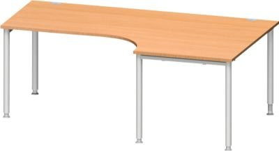 Schäfer Shop Genius Winkelschreibtisch MODENA FLEX 90 Grad mit Ansatz rechts in Buche, Breite: 200 cm - Bild 1