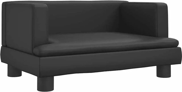 vidaXL Hundebett Sofa aus Kunstleder in Schwarz, B/T/H: 60 x 40 x 30 cm - Bild 1