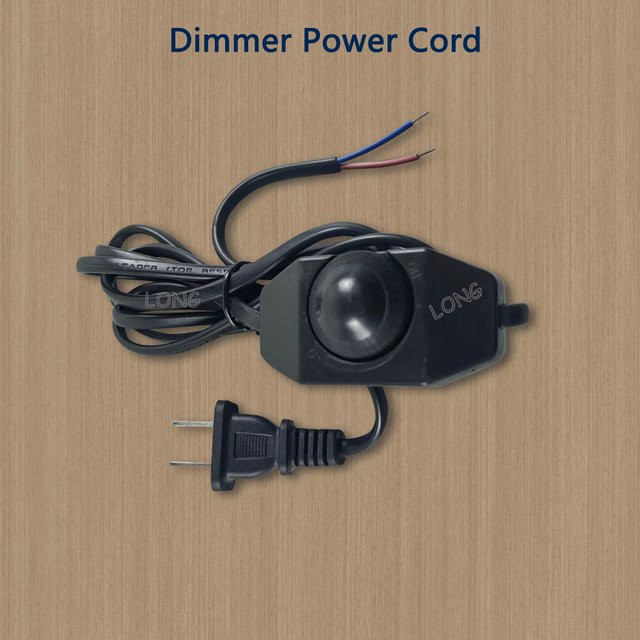 Dimmerkabel für Salzlampen und Weihnachtsbaumbeleuchtung mit US/EU-Stecker, Schwarz, Länge: 1,8 m - Bild 1