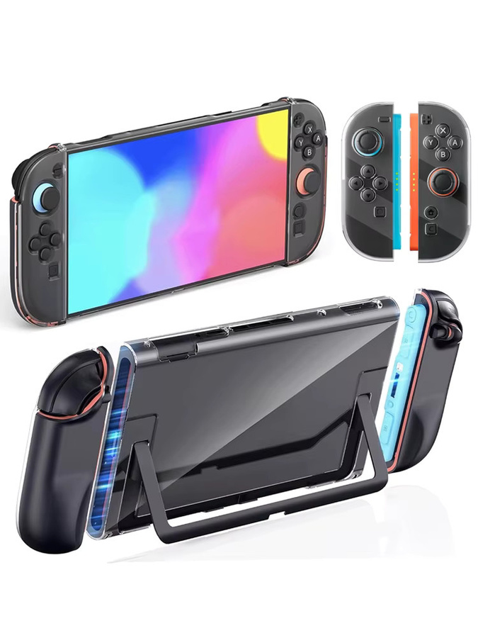 Transparente Schutzhülle aus TPU und PC für deine Nintendo Switch 2 Konsole, stoßfeste Schutzabdeckung und Zubehör - Bild 7