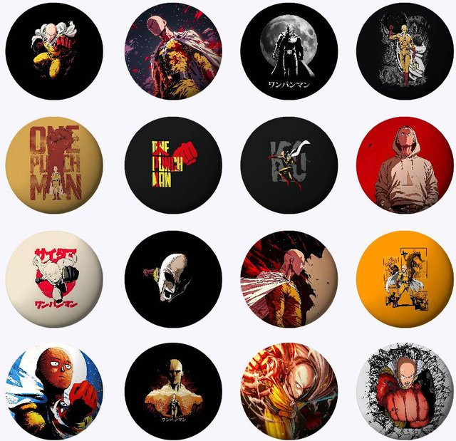 One Punch-Man Abzeichen, Acryl Knopf Pins, Bunt / Mehrfarbig - Bild 1