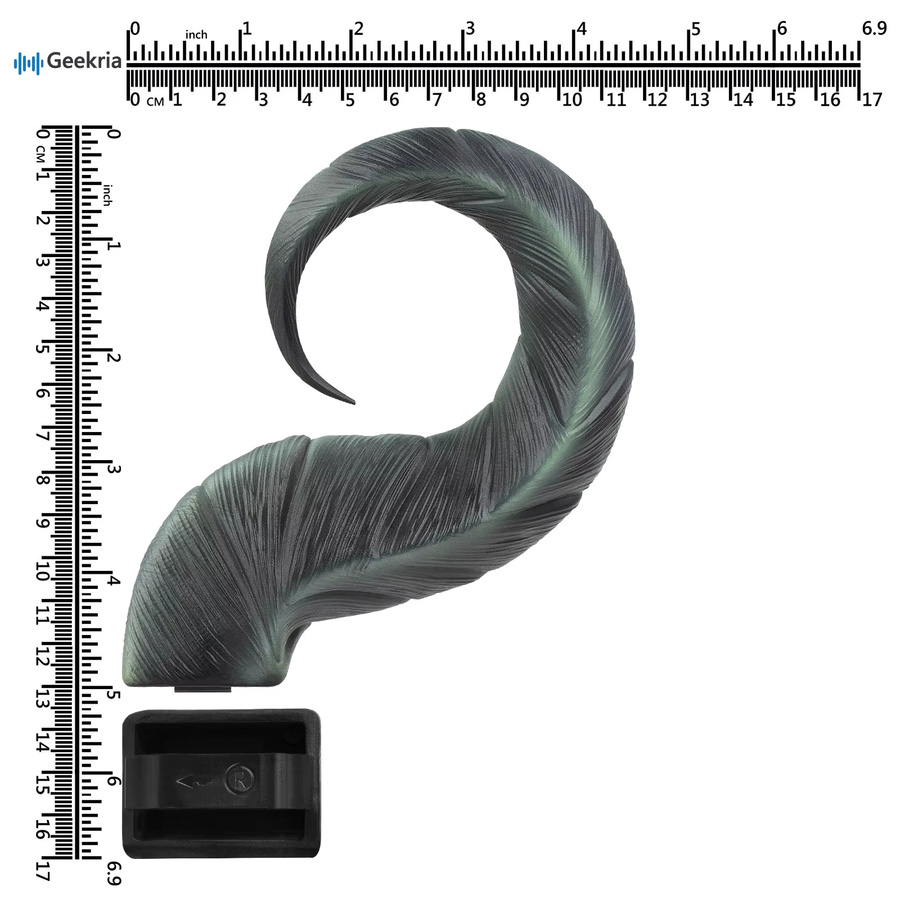 Geekria 3D-gedruckte Dämonenhörner für Over-Ear-Kopfhörer, handgefertigtes Teufelshörner-Stirnband in Schwarz, verstellbares Zubehör - Bild 5