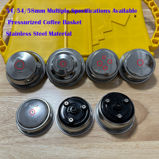 YUAN-ECT Edelstahl Kaffee Filter Korb für Espresso Siebträger, Silber, Durchmesser: 51 mm, 54 mm oder 58 mm - Bild 1