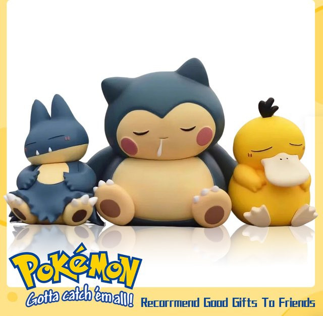 Potdemiel Pokémon Psyduck Snorlax Gonbe Schlafversion, Actionfigur, 6-7cm - Bild 1