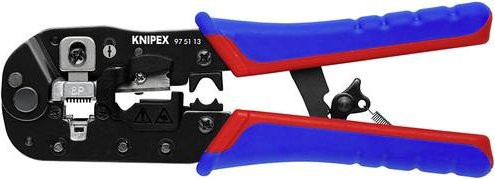 Knipex Crimpzange 97 51 13 für RJ45-Westernstecker in Blau-Rot-Mehrfarbig - Bild 1
