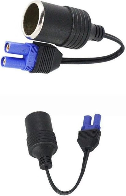 Tragbarer EC5 Zigarettenanzünder Adapter für 12V Auto Batterie Booster zur Starthilfe in Schwarz - Bild 1
