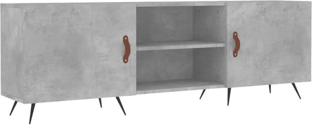 vidaXL TV-Schrank in Betongrau aus Holzwerkstoff und Eisen, B/T/H: 150 x 30 x 50 cm - Bild 1