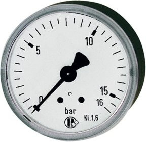 Riegler Standardmanometer aus Stahlblech mit G 1/8 Anschluss hinten, Messbereich 0-25,0 bar, Durchmesser 40 mm, Farbe Weiß - Bild 1