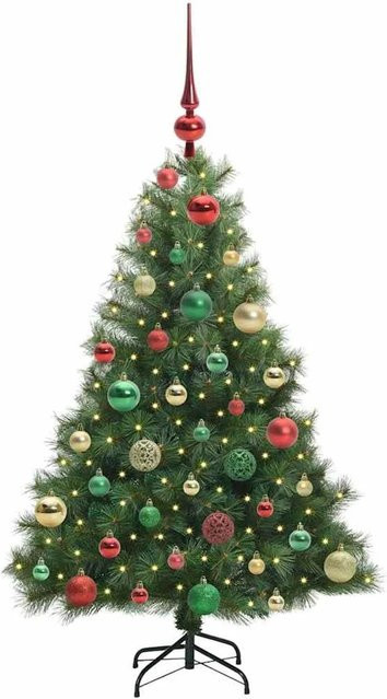 vidaXL Künstlicher Weihnachtsbaum mit 150 LEDs, Grün, Höhe: 120 cm - Bild 1