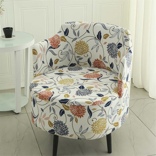 Yiran Furniture Rundes Sofa Set aus Polyester für kleine Apartments und Büros, Waschbar, Höhe: 52 cm - Bild 1