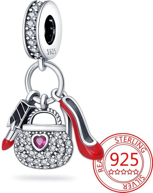 Anhänger Rollschuhe und musikalische Symbole, 925 Silber, Zirkonia, Damen - Bild 1