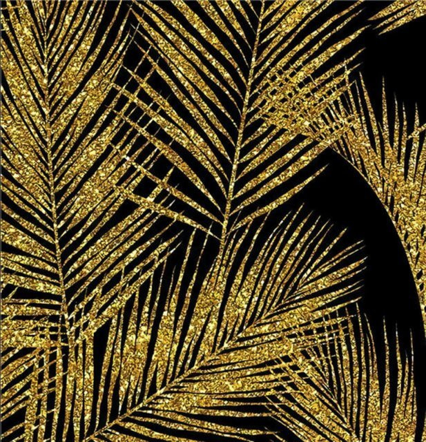TPFLiving Kunstdruck auf Leinwand Abstrakt Gold Schwarz B/H: 40 x 40 cm - Bild 1