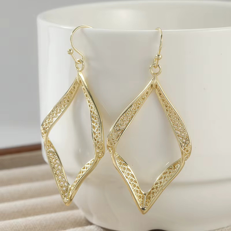 YoYo Ohrringe, Gold, Rhombus-Anhänger, Damen - Bild 2