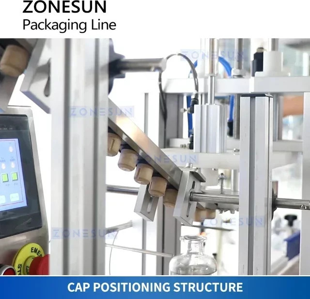 ZONESUN Automatische Spirituosen-Abfüllanlage mit Korkenverschließer, PVC-Kapselschrumpfer und Etikettiergerät in Silber ZS-FAL180Z5 - Bild 1