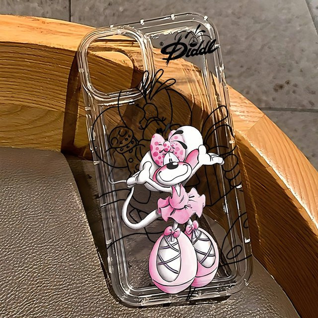 Cartoon D-Diddls Handyhülle für iPhone 11 bis iPhone 17 Pro Max, transparent, Airbag Anti-Sturz Schutzhülle - Bild 1