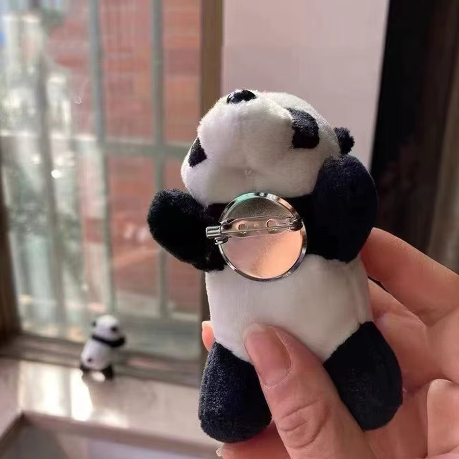 ZAKOL Panda-Brosche, Bunt, Unisex - Bild 3