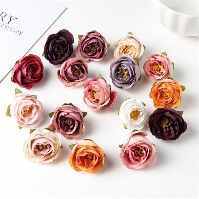 XIAOYINMO Künstliche Seidenrose in Multicolor für Tischdekoration, Hochzeiten und DIY-Kränze - Bild 1