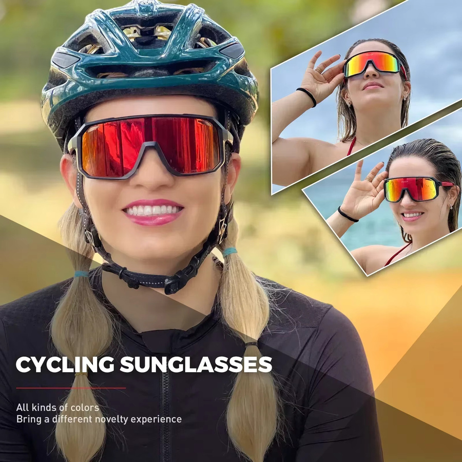 SCVCN Sportsonnenbrille, Unisex, Vollrand, Kunststoff - Bild 2