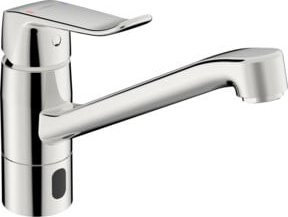 Hansa HANSACARE Hybrid/Bluetooth Infrarot-Spültischarmatur für die Küche mit Sensor, Chrom, Ausladung: 21,4 cm - Bild 1
