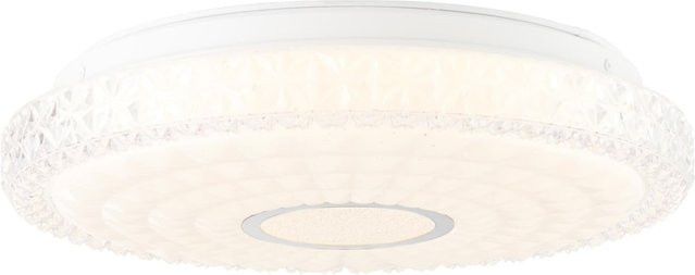 Brilliant Adria LED Wand- und Deckenleuchte in Weiß/Chrom, Durchmesser: 30 cm, 2x 12W integriert, 800lm, 3000K Warmweiß - Bild 1