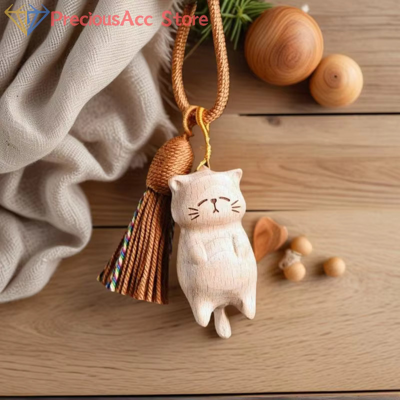 Velishy Schlüsselanhänger Holz, Katze, Damen - Bild 1