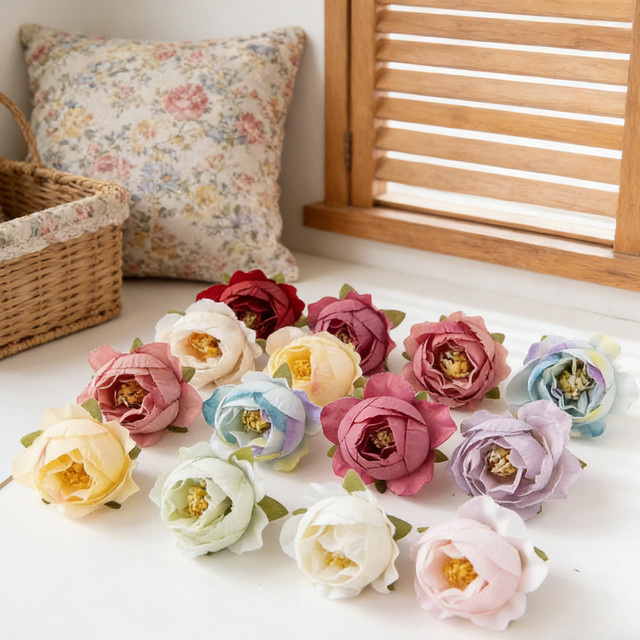 smr Seidenrosen künstliche Blumen in Mehrfarbig für Hochzeit und DIY Dekoration (10 oder 20 Stück) - Bild 1