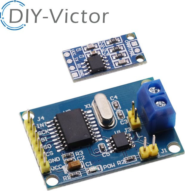 MCP 2515 CAN Bus Treiber Modul mit TJA 1050 Empfänger und SPI Interface für 51 MCU ARM Controller und Arduino DIY Kits in Blau - Bild 1