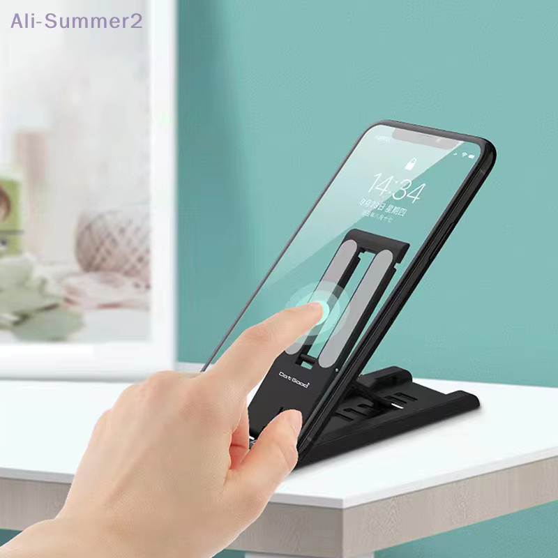 Summer2 Tragbarer Handy-Ständer, faltbarer und skalierbarer Halter für Smartphone und Tablet in Schwarz - Bild 2