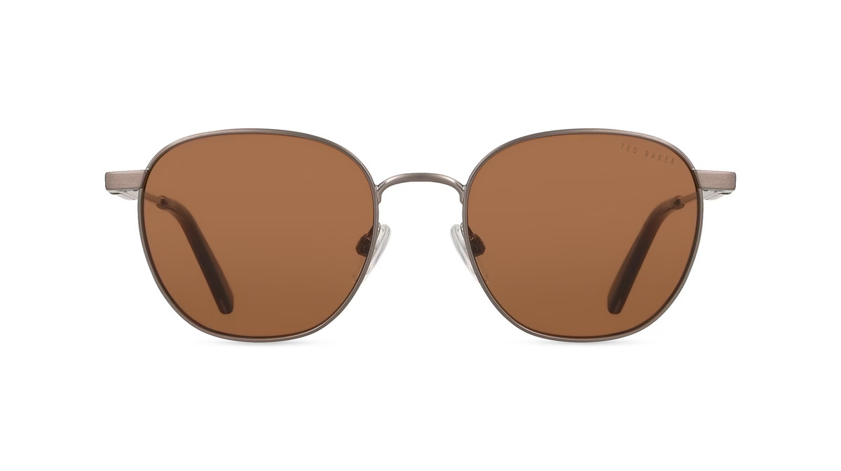 Ted Baker 1714 Sonnenbrille, Vollrand, Rund, Metall, Unisex, grau - Bild 1