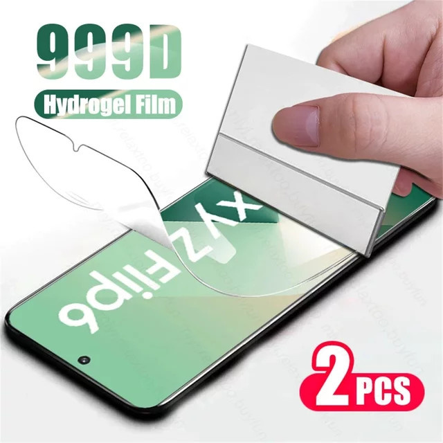 999D Hydrogel-Displayschutzfolie für Samsung Galaxy Z Flip 7, 6, 5, 4, transparent, kratzfest und gebogen - Bild 1