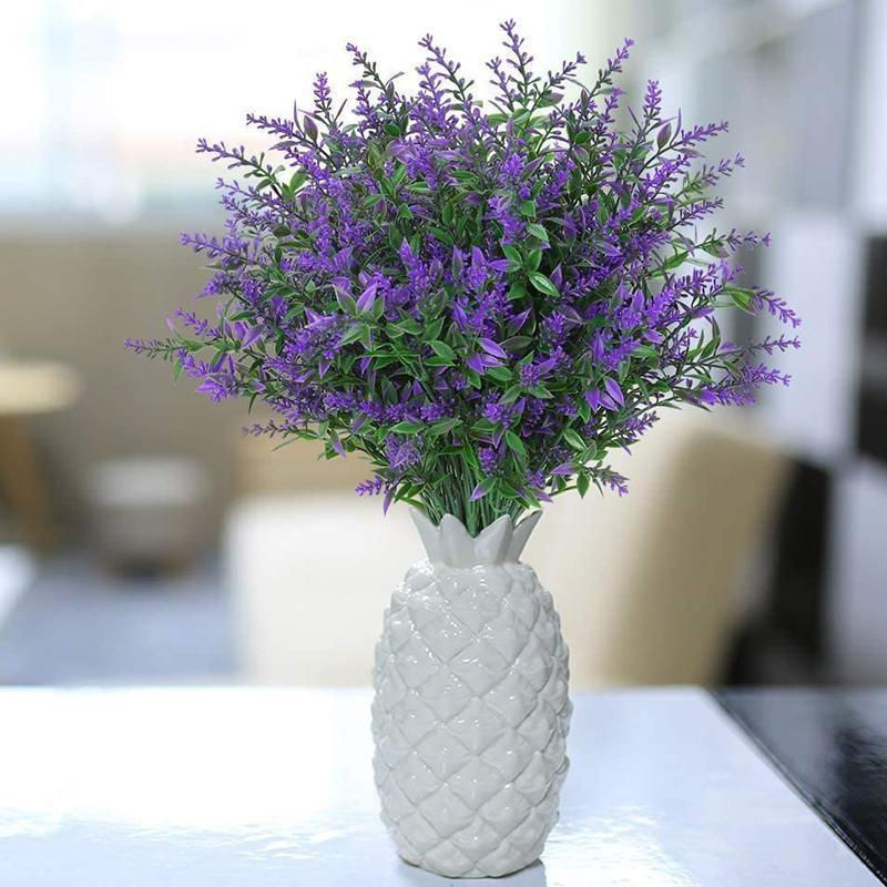 8 Bündel künstlicher Lavendel in Lila von yuyongzhi, wetterfeste Kunstblumen für Garten und Veranda, Höhe: 35 cm - Bild 7