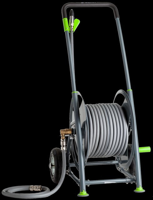GEKA plus Schlauchwagen P40SST mit 25 m Wasserschlauch und 1,5 m Zulaufschlauch, 3/4 Zoll, Stahlkonstruktion - Bild 1